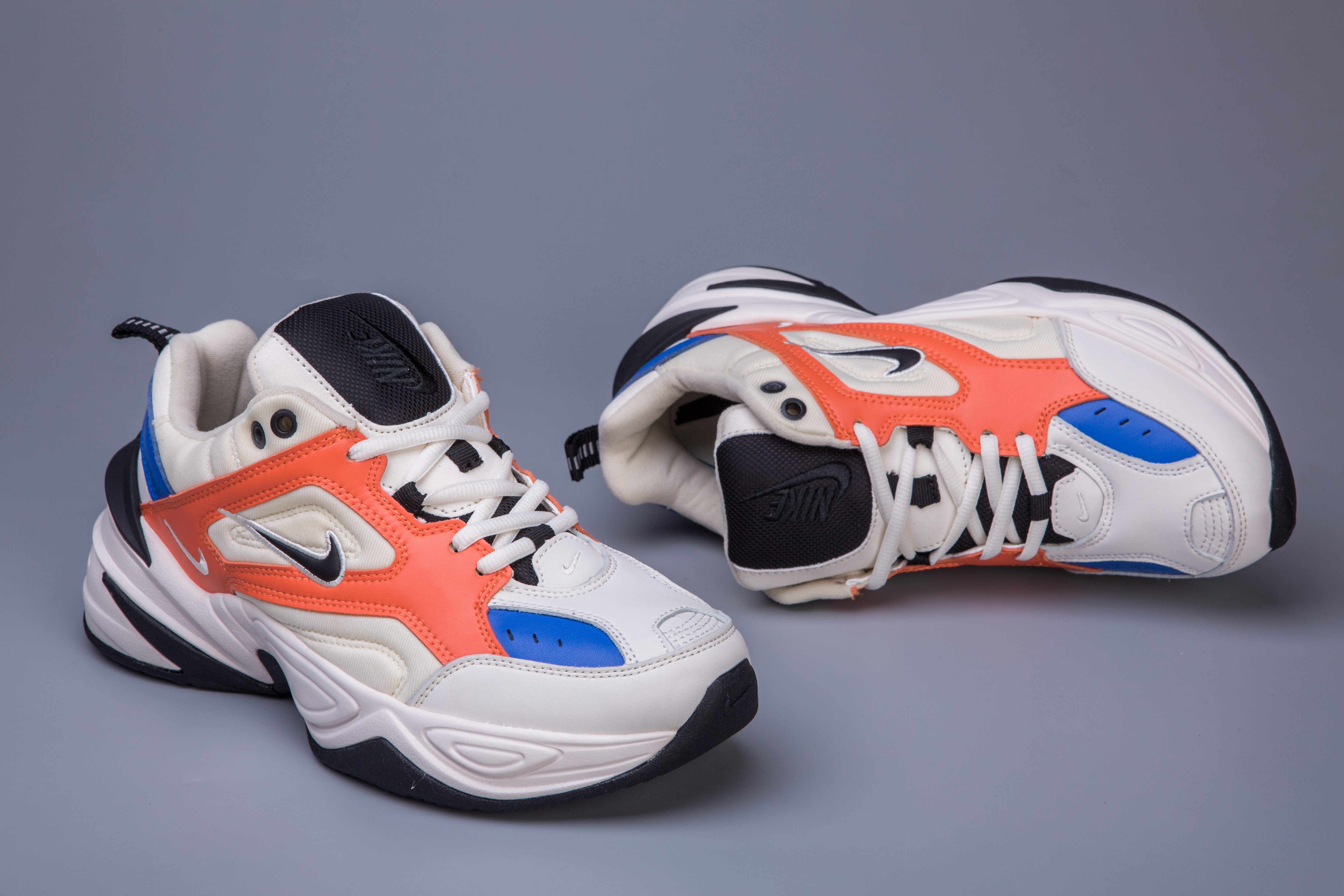 Men Nike Air M2K Tekno White Orange Blue Black